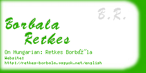 borbala retkes business card